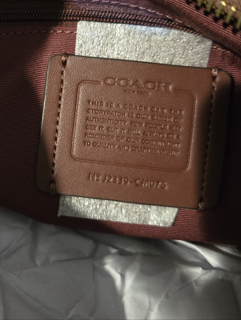 Coach Brown Meadow Shoulder Bag in Signature Canvas Trim - Picture 7 of 8